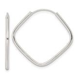 Sterling Silver Square Hoop Earrings, Lightweight Modern Geometric Minimalist Design