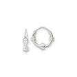 Sterling Silver Hoop Earrings with Wire Wrap and Bead Detailing, Tribal Boho Unisex Design