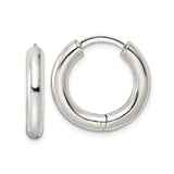 Sterling Silver Hoop Earrings, Classic Round Lightweight Hinged Hoops for Women and Men