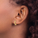 Sterling Silver Beaded Hoop Earrings with Gold Plated Accents, Lightweight Minimalist Design