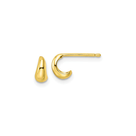 Sterling Silver Stud Earrings, Modern Abstract Curved Design, Minimalist Geometric Style