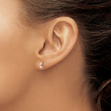 Sterling Silver Teardrop Post Earrings, Rose Gold Plated, Sleek Modern Minimalist Design for Women