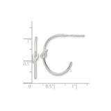 Sterling Silver Knot Hoop Earrings with Minimalist Love Knot Design for Women