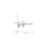 Sterling Silver Marquise Stud Earrings, Minimalist Polished Everyday Design for Women