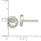 Sterling Silver Stud Earrings, Polished Dome Design, Minimalist Unisex Style