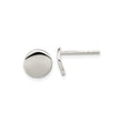 Sterling Silver Round Cufflinks, Polished Minimalist Design for Men