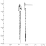 Sterling Silver Dangle Earrings with Marquise Studs and Multi-Strand Tassels, Modern Minimalist Style