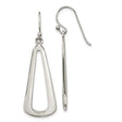 Sterling Silver Dangle Earrings with Open Teardrop Design, Lightweight Minimalist Style for Women