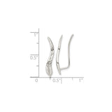 Sterling Silver Threader Earrings with Leaf Motif, Minimalist Botanical Design for Women