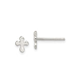 Sterling Silver Cross Pendant, Minimalist Polished Design, Modern Spiritual Jewelry for Men and Women