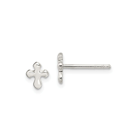Sterling Silver Cross Pendant, Minimalist Polished Design, Modern Spiritual Jewelry for Men and Women