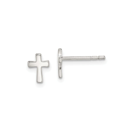 Sterling Silver Cross Pendant with Classic Latin Design and Minimalist Spiritual Style