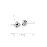 Sterling Silver Love Knot Stud Earrings Polished Finish