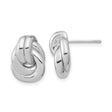 Sterling Silver Love Knot Stud Earrings for Women with Twisted Loop Design Symbolizing Unity and Eternal Love, Minimalist Silver Jewelry for Daily Wear, Petite Modern Studs with Timeless Appeal