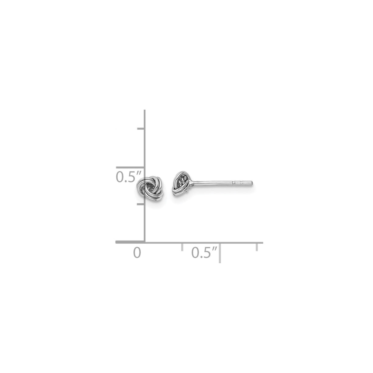 Sterling Silver Love Knot Stud Earrings With Woven Design