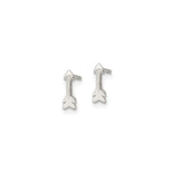 Sterling Silver Arrow Earrings Minimalist Stud Boho Style