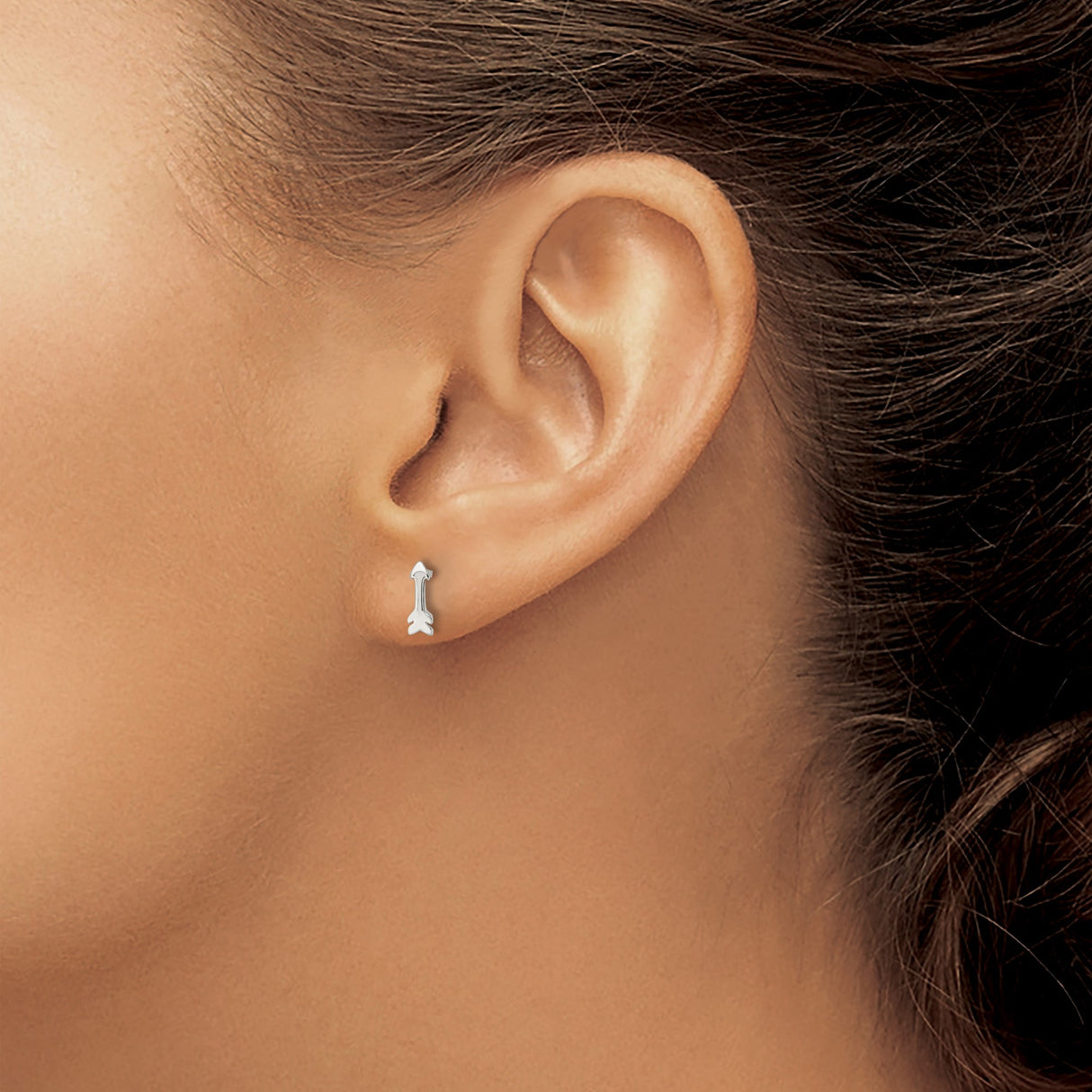 Sterling Silver Arrow Earrings Minimalist Stud Boho Style