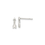 Sterling Silver Arrow Earrings for Women and Unisex with Minimalist Stud Design, Symbolic Focus Jewelry Featuring Sleek Modern Shape, Dainty Boho Style for Everyday Wear and Spiritual Symbolism