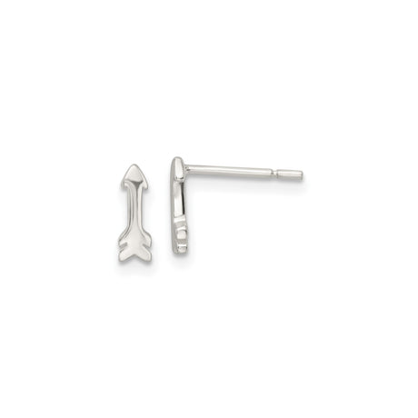 Sterling Silver Arrow Earrings for Women and Unisex with Minimalist Stud Design, Symbolic Focus Jewelry Featuring Sleek Modern Shape, Dainty Boho Style for Everyday Wear and Spiritual Symbolism