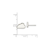 Sterling Silver Cloud Shaped Stud Earrings, Minimalist Whimsical Design for Women and Teens