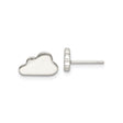 Sterling Silver Cloud Shaped Stud Earrings, Minimalist Whimsical Design for Women and Teens