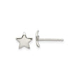 Sterling Silver Star Stud Earrings, Polished Five Point Design, Minimalist Celestial Jewelry