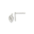 Sterling Silver Leaf Stud Earrings with Nature Inspired Botanical Design for Women