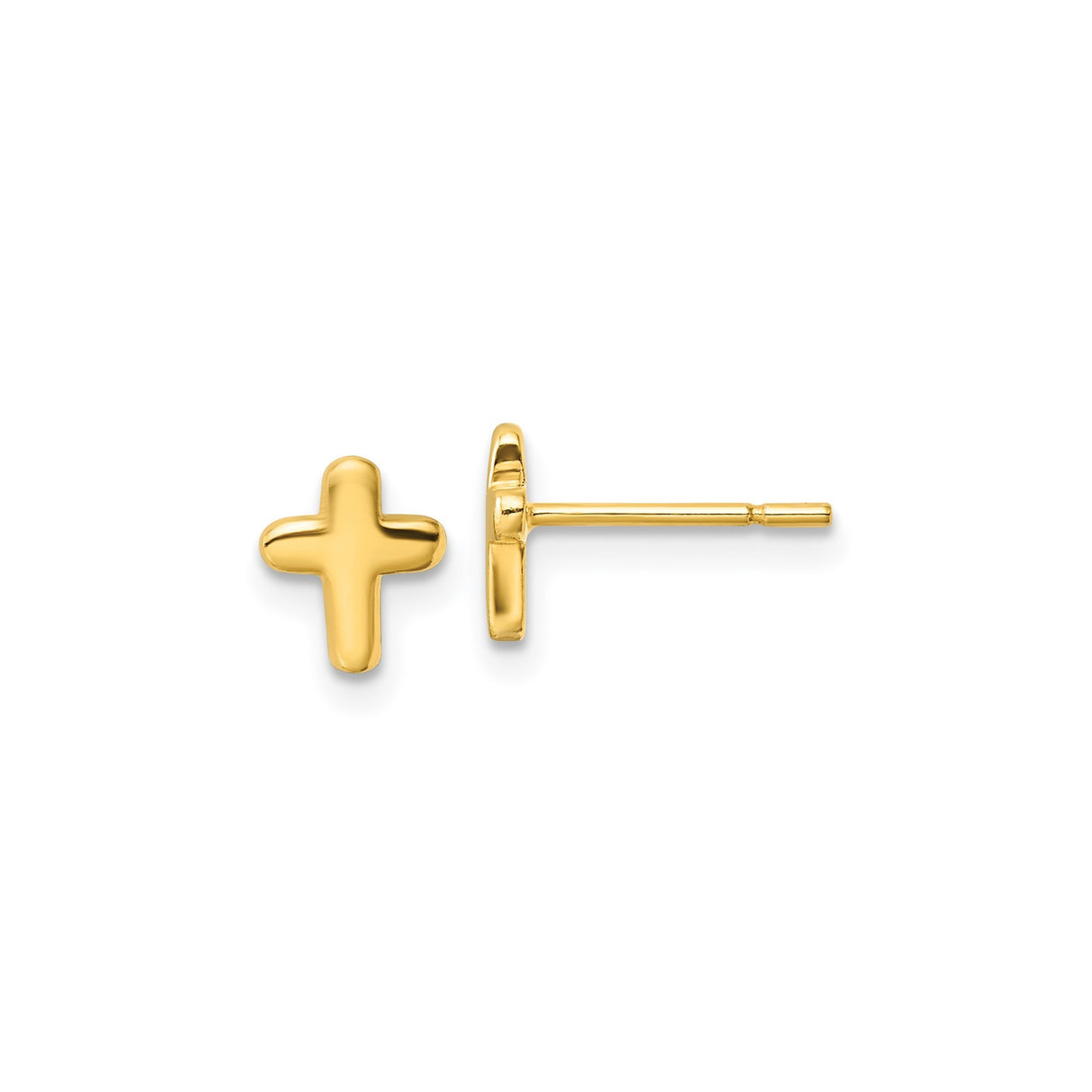 Sterling Silver Cross Pendant with Polished Modern Design, Religious Faith Jewelry for Men and Women
