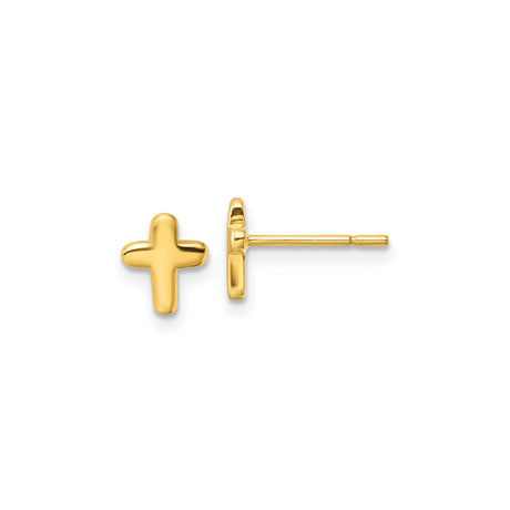 Sterling Silver Cross Pendant with Polished Modern Design, Religious Faith Jewelry for Men and Women
