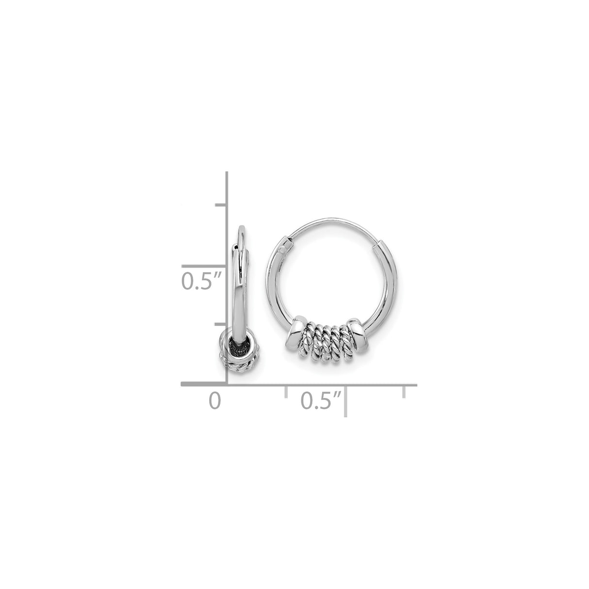 Sterling Silver Hoop Earrings, Twisted Rope Design, Handcrafted Tribal Boho Style