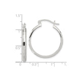 Sterling Silver Hoop Earrings, Faceted Round Design with Polished Finish, Lightweight and Minimalist