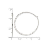 Sterling Silver Hoop Earrings, Large Textured Hoops with Hammered Finish, Modern Minimalist Style