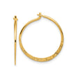 Sterling Silver Gold Plated Hoop Earrings, Hammered Texture, Modern Minimalist Design
