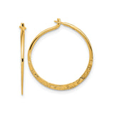 Sterling Silver Gold Plated Hoop Earrings, Hammered Texture, Modern Minimalist Design