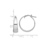 Sterling Silver Hoop Earrings with Tapered Sleek Design and Polished Finish
