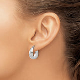 Sterling Silver Hoop Earrings, Polished Round Design, Minimalist Lightweight Style for Women