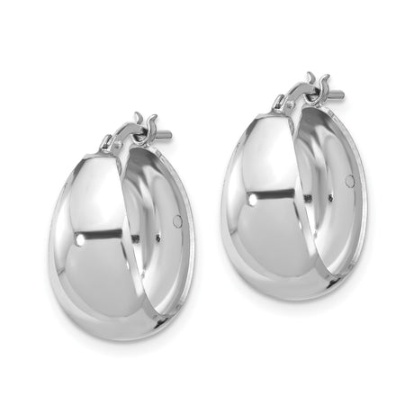 Sterling Silver Teardrop Hoop Earrings with Hinged Closure, Lightweight Minimalist Design