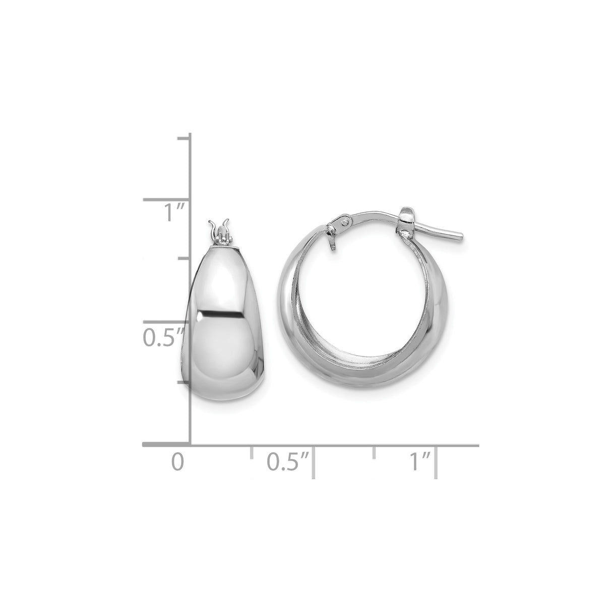Sterling Silver Teardrop Hoop Earrings with Hinged Closure, Lightweight Minimalist Design