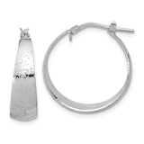Sterling Silver Hoop Earrings with Hammered Finish, Textured Lightweight Round Design for Women