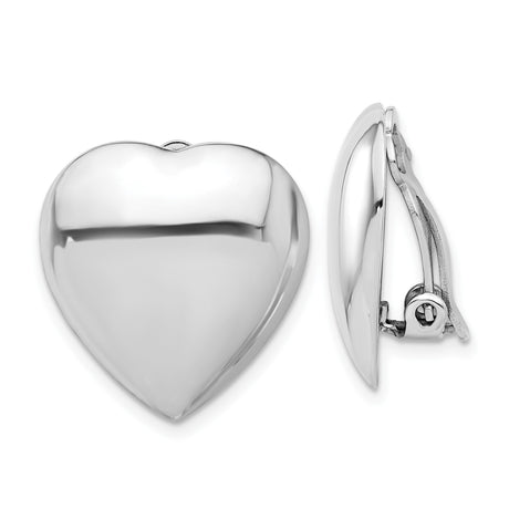 Sterling Silver Heart Locket Pendant Necklace for Women with Polished Finish, Smooth Engraving-Free Surface, Openable Design for Photo or Memento, Classic Elegant Keepsake Sentimental Jewelry