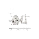 Sterling Silver Soccer Ball Stud Earrings, Etched Texture, Sports Design for Women and Girls