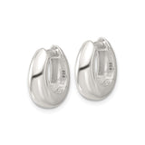 Sterling Silver Hoop Earrings, Chunky Modern Design, Bold Minimalist Style for Women and Men