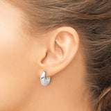 Sterling Silver Hoop Earrings, Chunky Modern Design, Bold Minimalist Style for Women and Men