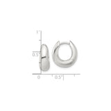 Sterling Silver Hoop Earrings, Chunky Modern Design, Bold Minimalist Style for Women and Men
