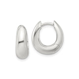 Sterling Silver Hoop Earrings, Chunky Modern Design, Bold Minimalist Style for Women and Men