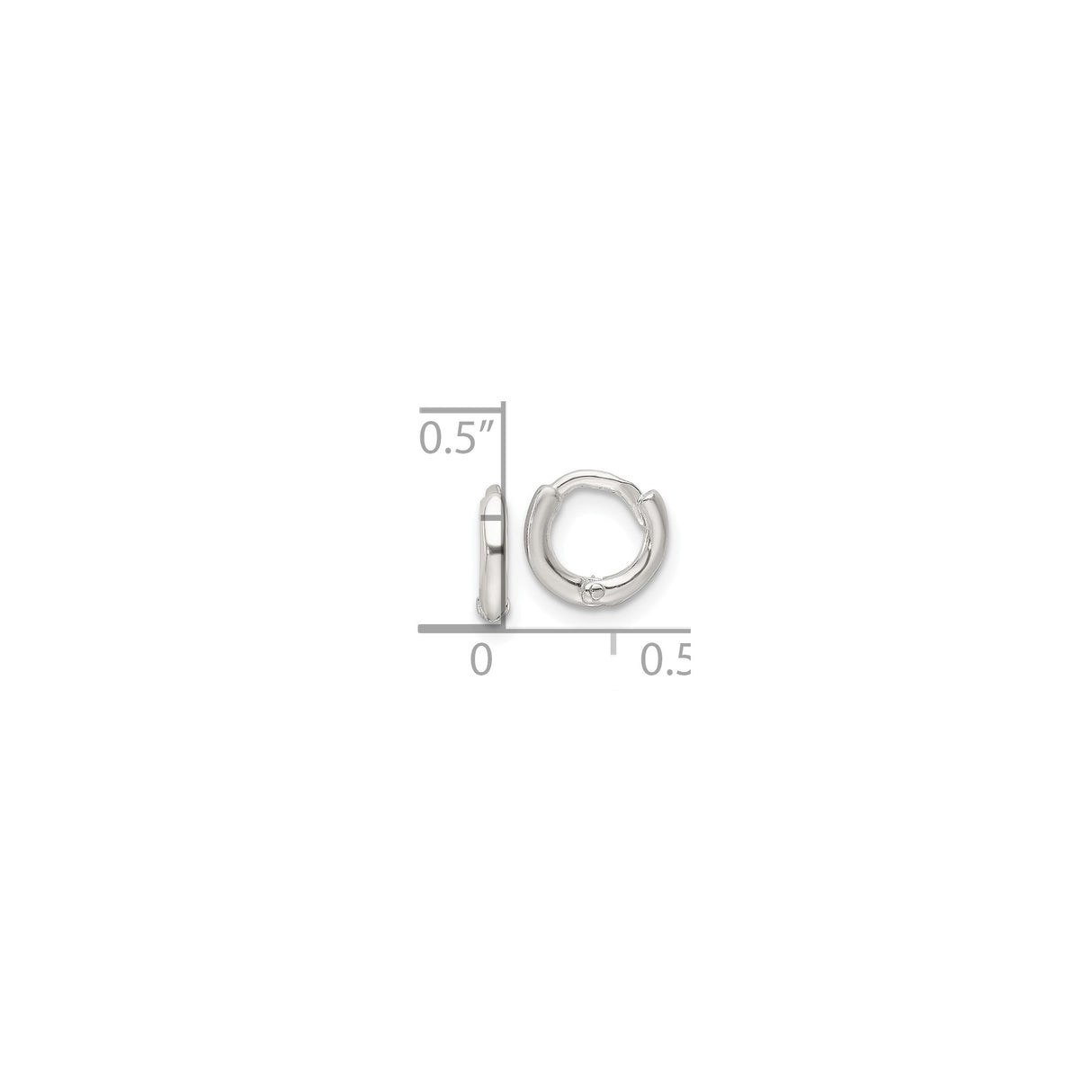 Sterling Silver Small Hoop Earrings, Polished Minimalist Hinged Hoops, Unisex Lightweight Design