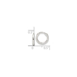 Sterling Silver Hoop Earrings, Rounded Polished Minimalist Design, Unisex Hinged Closure Style