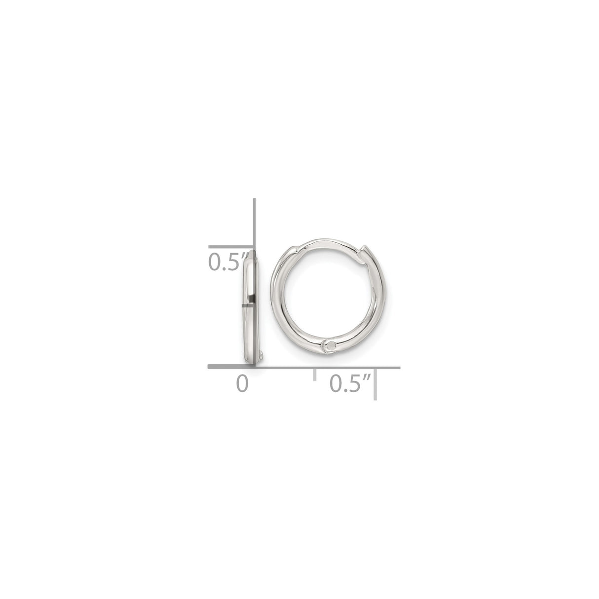 Sterling Silver Small Hoop Earrings, Hinged Minimalist Design for Women or Unisex Wear