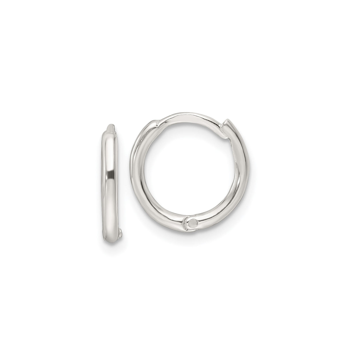Sterling Silver Small Hoop Earrings, Hinged Minimalist Design for Women or Unisex Wear