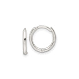 Sterling Silver Small Hoop Earrings, Hinged Minimalist Design for Women or Unisex Wear